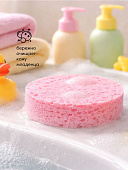 OLANT губка детcкая для купания розовая