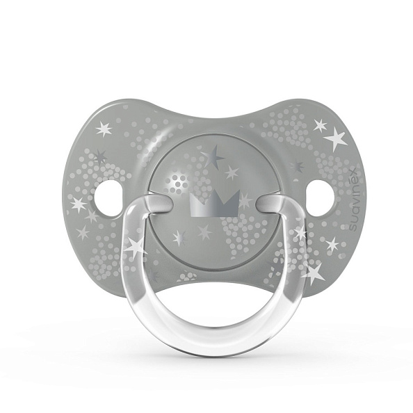 Suavinex набор пустышек 18 месяцев+ физиологическая силиконовая соска, 2 штуки серебро - фото  5