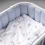 Perina защита для детской кроватки (фенс-бортик) "Sateen Collection" (голубой) - фото 2