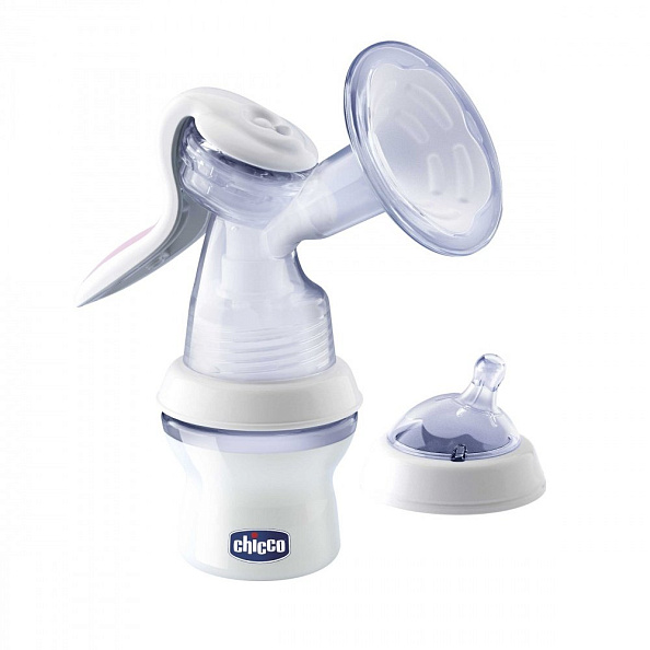 Chicco молокоотсос ручной с бутылочкой и с соской Natural Feeling - фото  1