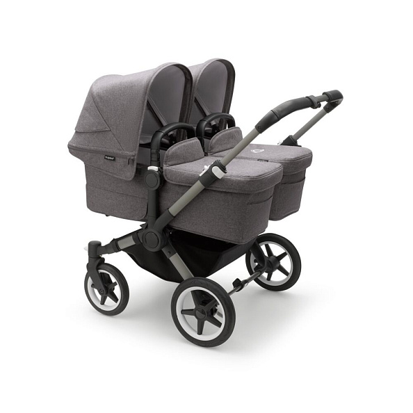 Bugaboo Donkey5 Twin коляска 2 в 1 Graphite/Grey Melange/Grey Melange complete - фото  1