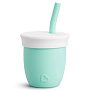Munchkin чашка поильник C’est Silicone!™ 118 мл. с трубочкой силикон, ментол - фото 1