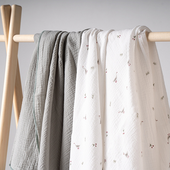 Perina комплект пелёнок детских (2 шт) Гуси/Шалфей - фото  7