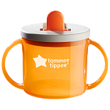 Tommee Tippee чашка-непроливайка первая 190 мл.с 4 мес., оранжевый NEW