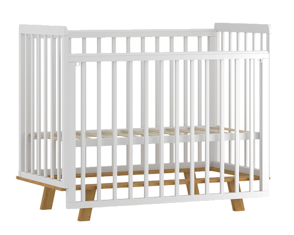 OLANT BABY кровать Скаген ЕССО белый/бук - фото  2