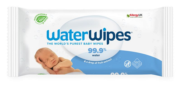 Waterwipes салфетки влажные детские WaterWipes® Original 60 листов - фото  1