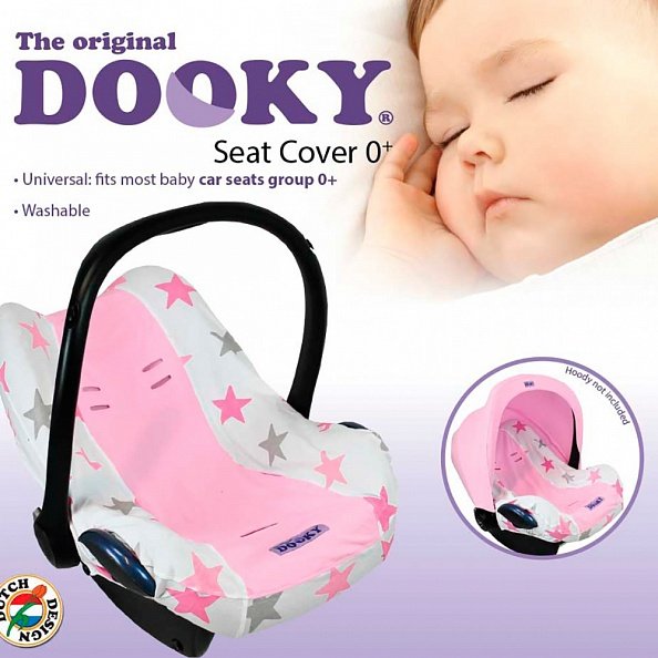 Xplorys Чехол в автокресло DOOKY Seat cover 0+ Pink Stars