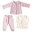 leoking костюм-тройка(кардиган,кофточка,брюки) цвет сиреневый