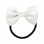 Milledeux Резинка для волос "Bowtie Bow", маленькая, коллекция “Classic Grosgrain“, белая