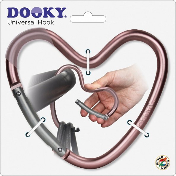 Xplorys Крепление для сумок Dooky Heart Hook - Pink Matt
