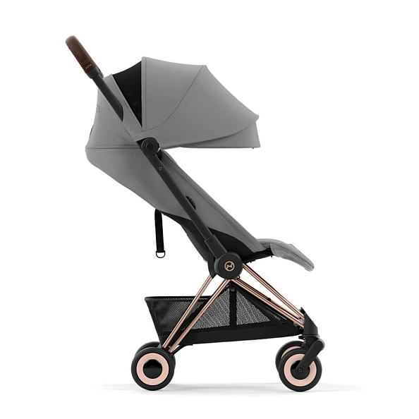 Cybex Коляска Coya Rosegold Mirage Grey с дождевиком и бампером - фото  6