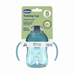 Chicco поильник 6 месяцев+ Training Cup 200 мл голубой