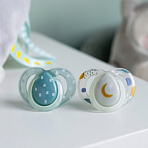 Tommee Tippee соска-пустышка силиконовая ночная Night Time, 6-18 мес., 2 шт.
