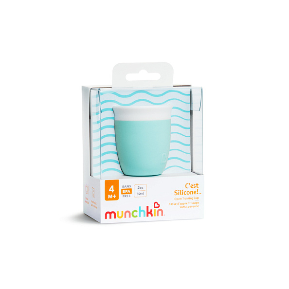 Munchkin первая чашка стаканчик C’est Silicone!™ 59 мл. силикон, ментол - фото  7