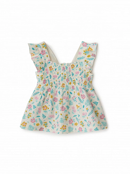 Babybu комплект из 2-х предметов: майка и шорты HIBISCUS 100% органический хлопок цвет бежевый - фото  2