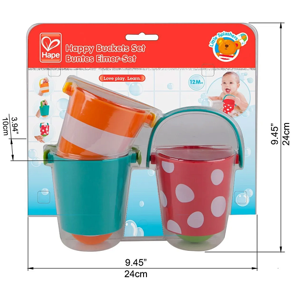 Hape игрушка для купания Счастливые ведра - фото  4