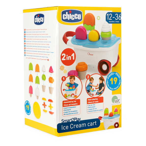 Chicco игрушка-конструктор Тележка с мороженым - фото  11