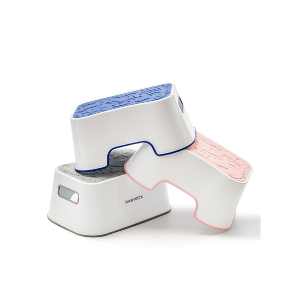 BABYROX стульчик-подставка Step Stool белый с синим - фото  7