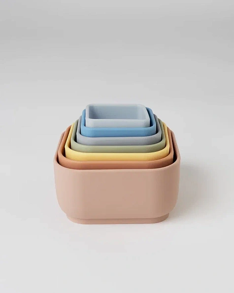 Edda игрушка - пирамидка стаканчики Зверята - фото  4