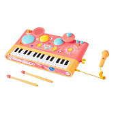 Happy Baby синтезатор SPACE DISCO, персиковый