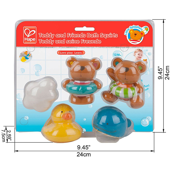 Hape игрушка для купания Тедди и его друзья - фото  2