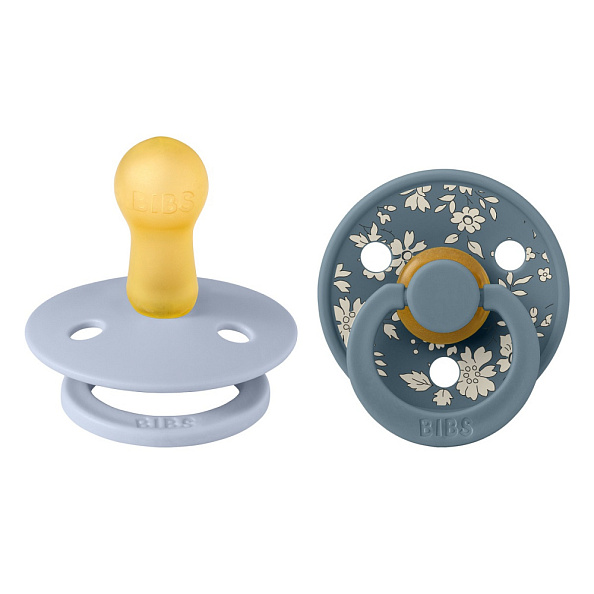 BIBS набор пустышек латексных Liberty Colour 2 штуки, Capel/Dusty Blue - фото  2