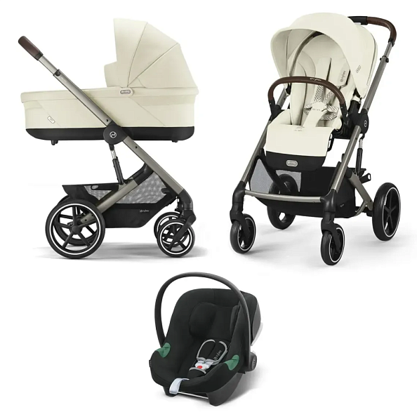 Cybex Коляска 3в1 Balios S Lux TPE  Seashell Beige NEW 2025 - фото  1