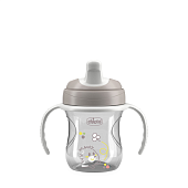 Chicco поильник 6 месяцев+ Training Cup 200 мл серый