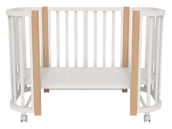 OLANT BABY кровать-трансформер с маятником Vila белый/бук - фото  6