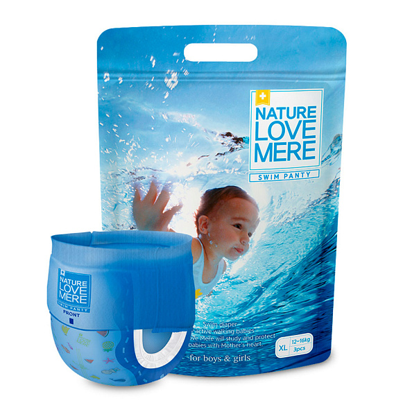 Nature love mere подгузники XL для плавания 3 штуки 12-16 кг - фото  1
