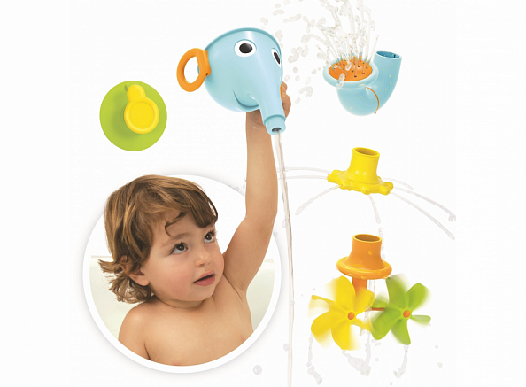 Yookidoo игрушка водная Веселый слон голубой
