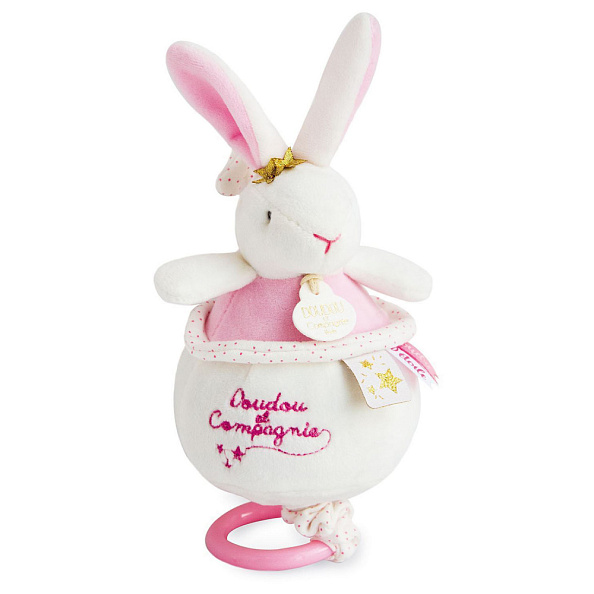 Dou Dou et Compagnie игрушка музыкальная кролик розовый Perli 19 см