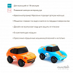 Munchkin игрушка для ванны машинки голубая- оранжевая Magnet Motors™  2шт.с 18 мес.