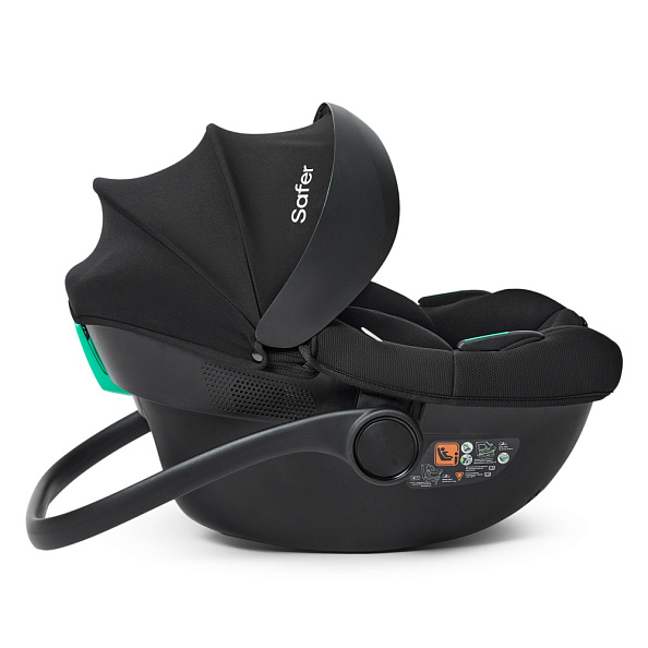 Happy Baby автокресло 0+ SAFER black (40-87 см, 0-12 мес) - фото  4