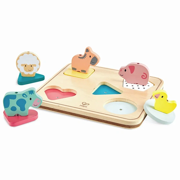 Hape сортер - учим цвета и домашних животных - фото  1