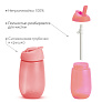 Munchkin поильник непроливайка с трубочкой Simple Clean Straw 296 мл с 12 мес., розовый  - фото 4