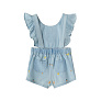 Babybu комбинезон на бретельках FRUITY BRODERIE 100% хлопок цвет голубой - фото 3