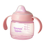 Tommee Tippee поильник Starter, с носиком и ручками, 150 мл, 4 м+, розовый