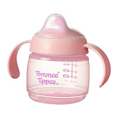 Tommee Tippee поильник Starter, с носиком и ручками, 150 мл, 4 м+, розовый