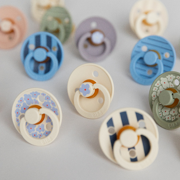 BIBS соска-пустышка латексная Studio Colour Block/Ivory Steel Blue - фото  7