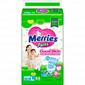 MERRIES Good Skin Трусики для детей размер L 9-14 кг 44 шт