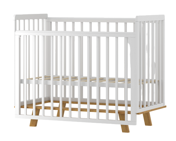OLANT BABY кровать Скаген ЕССО белый/бук - фото  1
