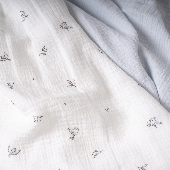 Perina комплект пелёнок детских (2 шт) Птички/Голубая пастель - фото  6