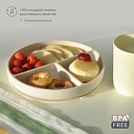 Edda тарелка на присоске секционная Пломбир