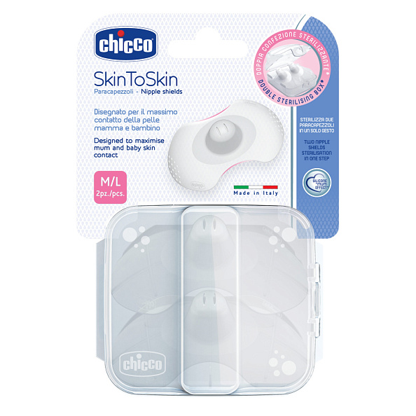 Chicco накладки на соски силиконовые размер M/L 2 штуки - фото  9