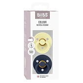BIBS набор пустышек латексных Colour, 2 штуки Luna/Deep space