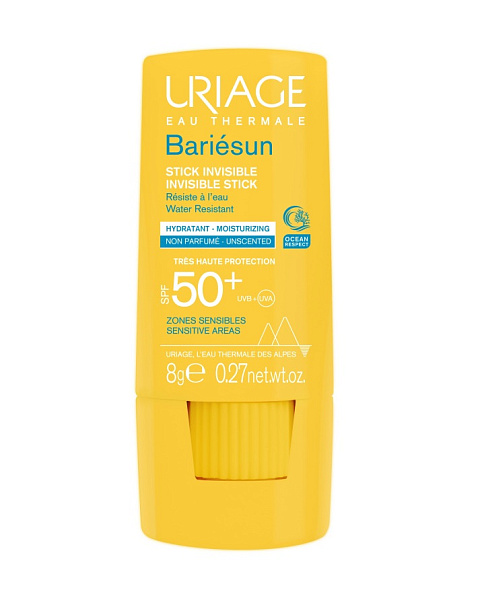 Uriage Барьесан стик невидимый SPF 50+ для чувствительных зон 8 гр - фото  1