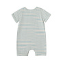Babybu комбинезон укороченный RAIN FOREST SKINNY STRIPE 100% органический хлопок цвет белый - фото 2