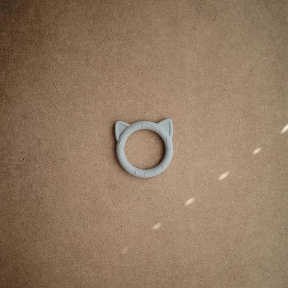 MUSHIE прорезыватель силиконовый Cat Stone - фото  2