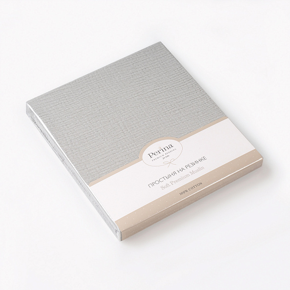 Perina простыня на резинке детская  Muslin (шалфей)  - фото  1